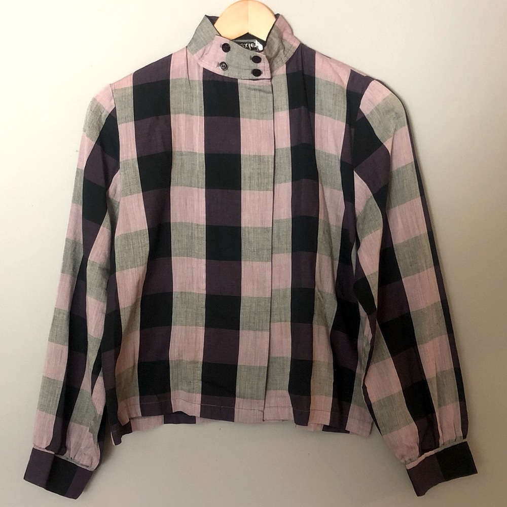 Vintage checkered blouse.